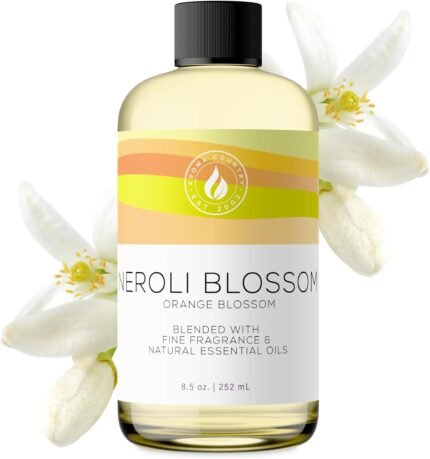 Aroma Country Neroli Blossom Diffuser Oil - Luxury Essential Oils for Diffuser Refill & Air Freshener Room Spray - Long-Lasting & Natural Home Fragrance, Orange Blossom Scented Oil (8.5 Fl. oz)