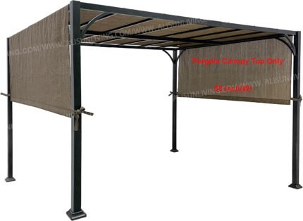 ALISUN Universal Pergola Canopy Top for 8-ft x 10-ft Pergola Structure - Brown (Canopy Fabric Top Only, Size: 196-inch x 88-inch) (Polyethylene (PE), Brown)
