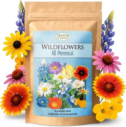 Created By Nature All Perennial Flower Seeds, 15 Flower Varieties, 49,000 Wildflower Seeds
