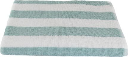 Bleach Safe Luxury Beach Towel Cabana Stripe- Fibertone by 1888 Mills, Seafoam