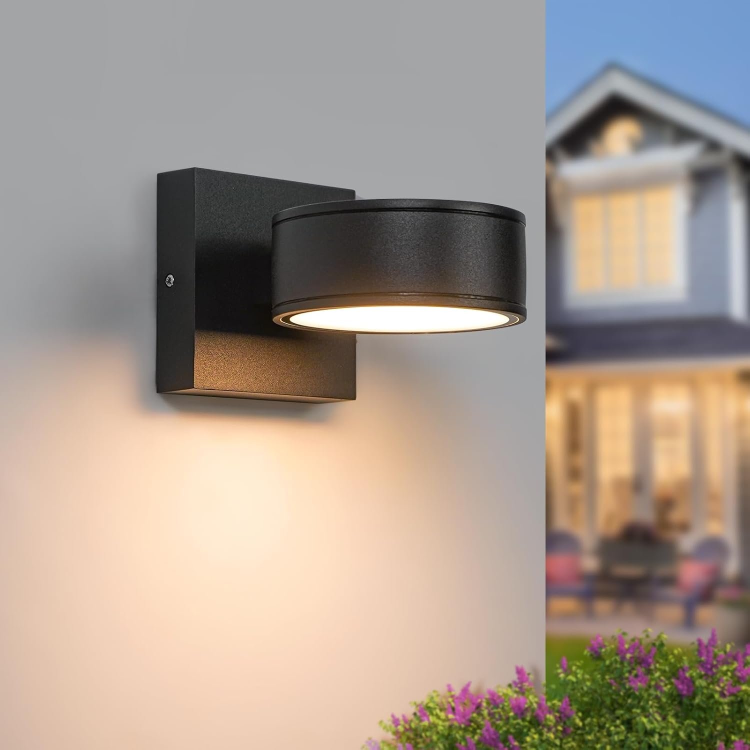 Modern Aluminum Porch Sconce Lights - LED Exterior Wall Sconce, Waterproof, 8W, 3000K for Garage Enterway